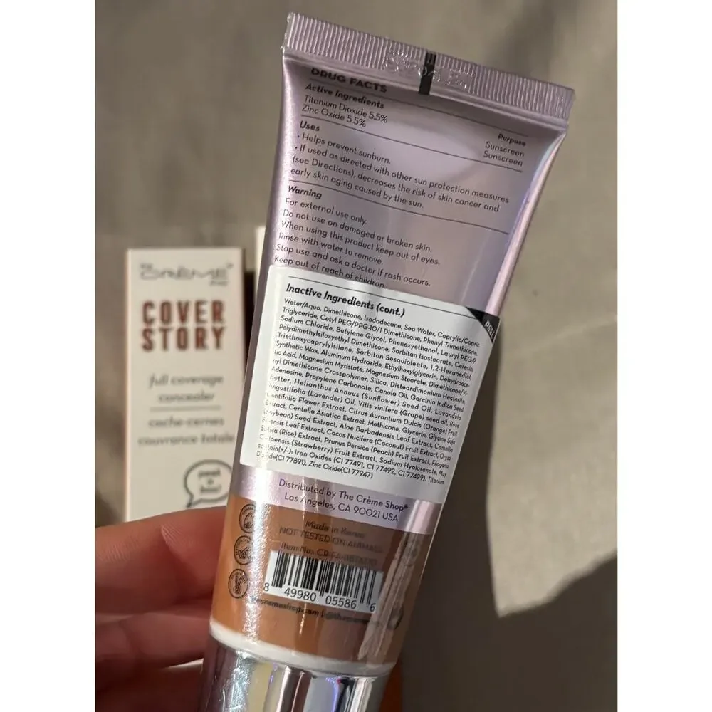 The Crème Shop 3pc Complexion Bundle Deep Concealers + Tan 170 CC Cream NEW